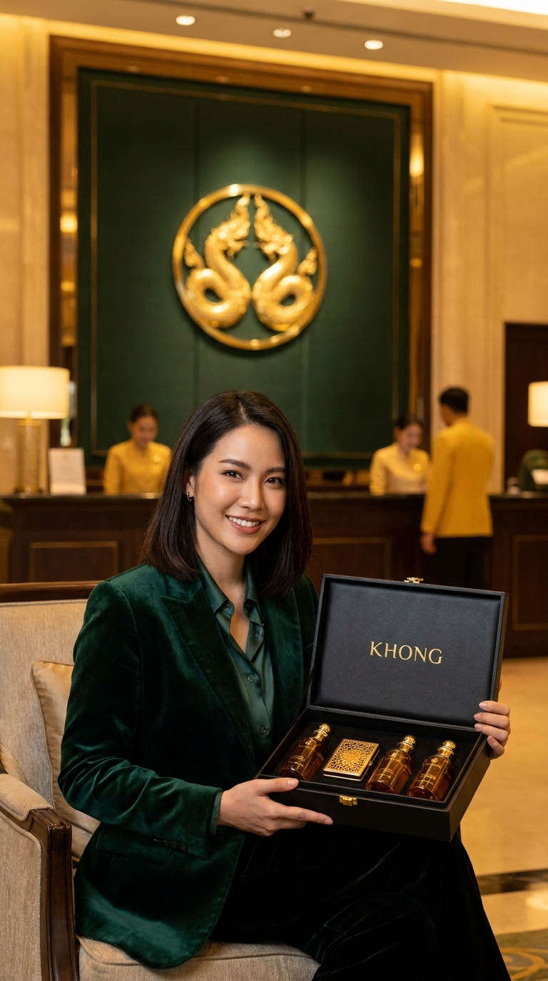 A KHONG member with the welcome kit
